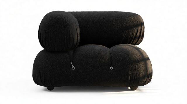 The Bellini – Black Boucle, Left Corner