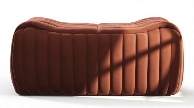 The Sandra – Burgundy Luxe Velvet, Ottoman