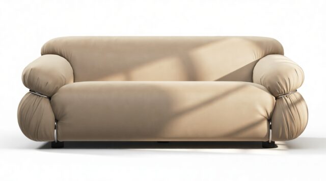 The Sesann – Stone Luxe Velvet, Two Seater Sofa