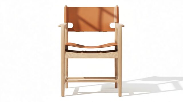 The Asger – Whiskey Brown Vegan Leather, Armchair