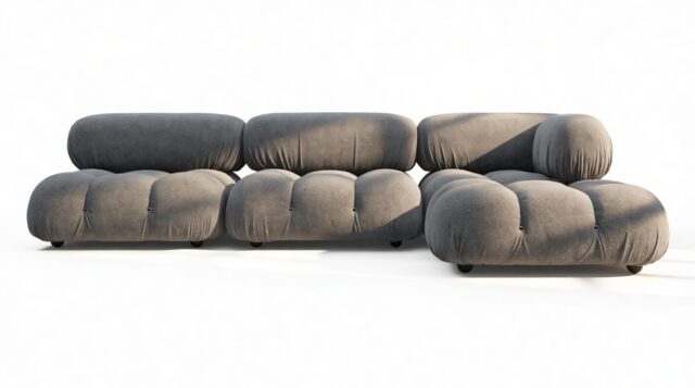 The Bellini – Gray Boucle, Sectional (Right Chaise)