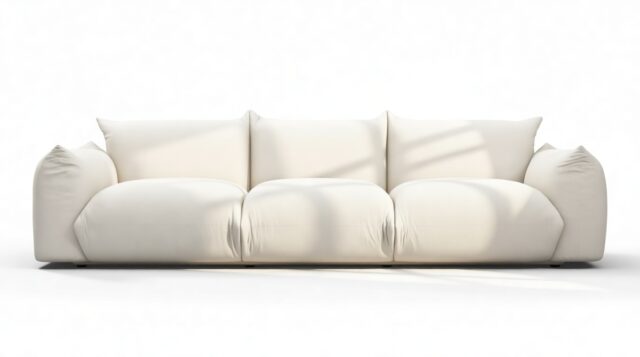 The Marenco Outdoor – Soft White Performance Weave (Outdoor), Three Seater Sofa