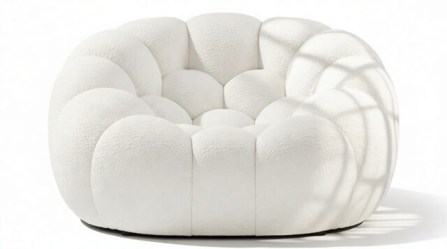 The Bubble – Cream Jersey, Lounge Chair