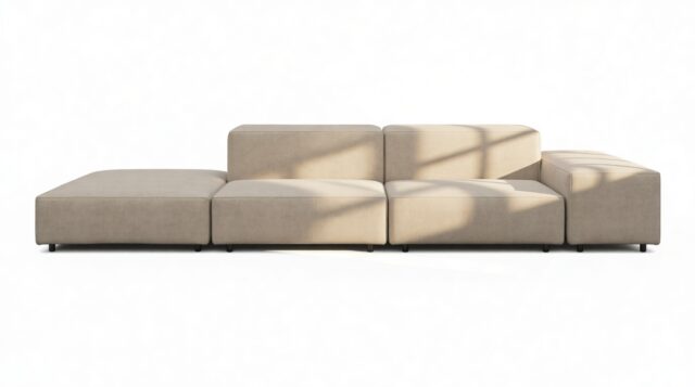 The Extrasoft – Biscotti Brushed Weave, Open End Sofa (Left)