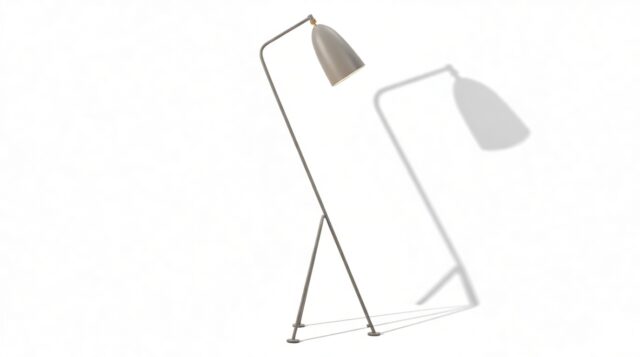 The Grasshopper – Gray, Floor Lamp