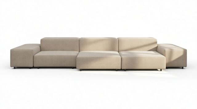 The Extrasoft – Biscotti Brushed Weave, Three Seater Sofa (Left)