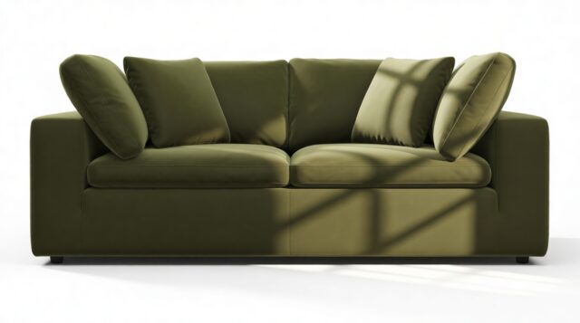 The Ciel – Spruce Luxe Velvet, Two Seater Sofa