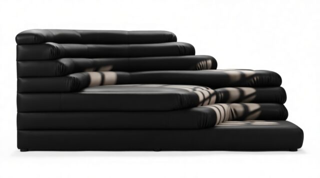 The Terrazza – Black Vegan Leather, Left Arm