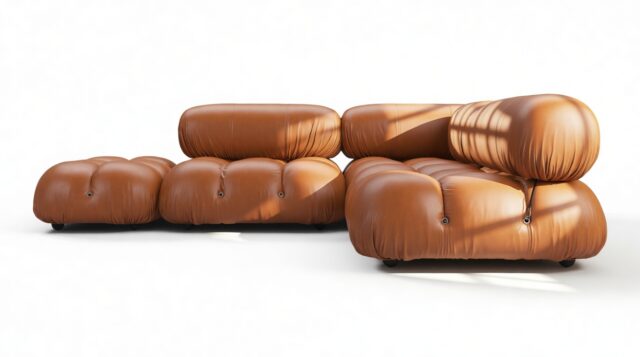 The Bellini – Tan Premium Leather, Sectional (Small Right Corner)