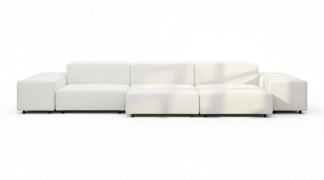 The Extrasoft – White Linen, Three Seater Sofa (Left)