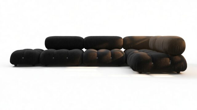 The Bellini – Black Boucle, Sectional (Right Corner)