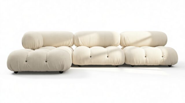 The Bellini Outdoor – Cream Chunky Performance Weave (Outdoor), Sectional (Left Chaise)