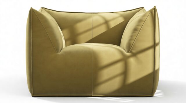 The Bambole – Olive Gold Velvet, Lounge Chair