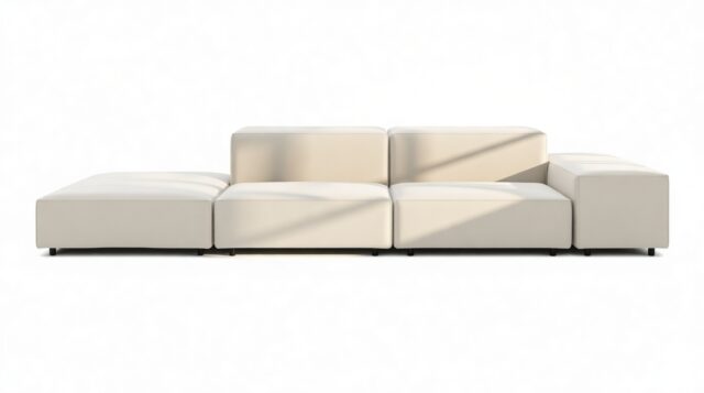 The Extrasoft – Oatmeal Brushed Weave, Open End Sofa (Left)