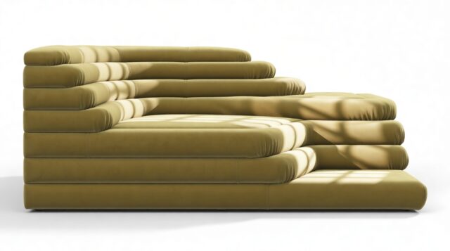 The Terrazza – Olive Gold Velvet, Left Arm