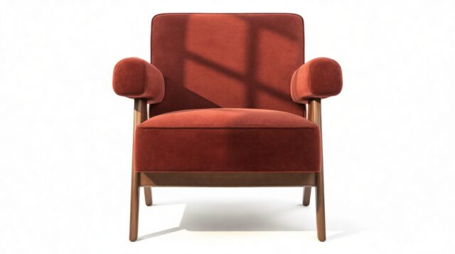 The Pierre Jeanneret – Burgundy Silken Velvet