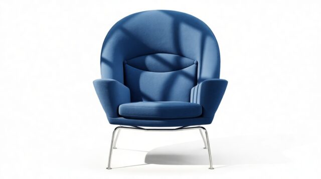 The Trondheim – Indigo Blue Wool, Lounge Chair