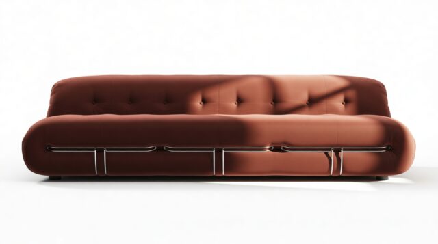 The Soriana – Burgundy Luxe Velvet, Three Seater Sofa