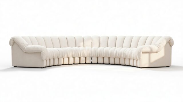 The DS 600 – White Boucle, Large Sectional, U Shape
