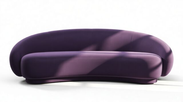 The Julep – Grape Velvet, Three Seater Sofa