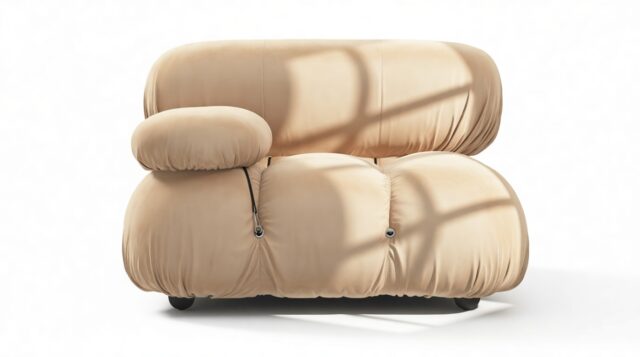 The Bellini – Ecru Velvet, Left Arm