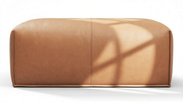 The Bambole – Chestnut Vegan Leather, Ottoman