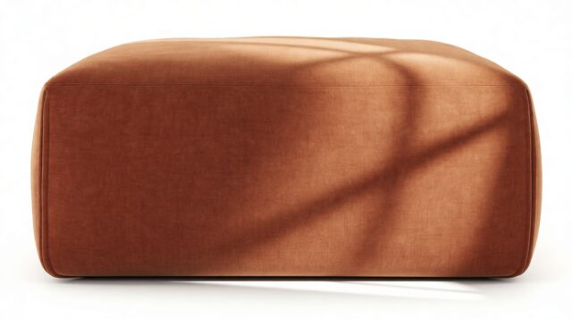 The Le Mura – Rust Chenille, Ottoman