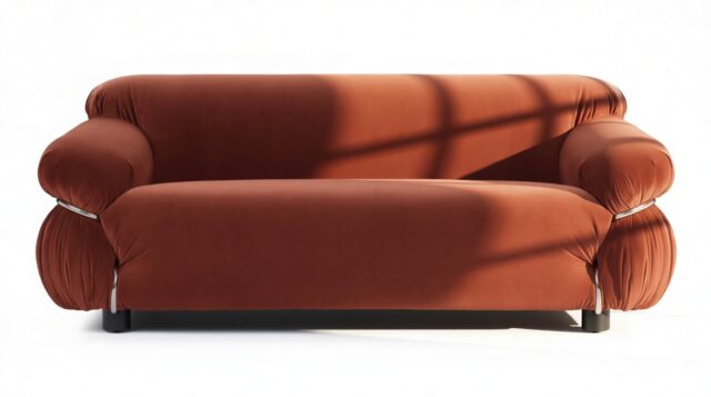 The Sesann – Burgundy Luxe Velvet, Two Seater Sofa