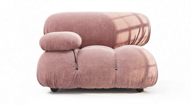 The Bellini – Dusty Pink Chenille, Left Arm