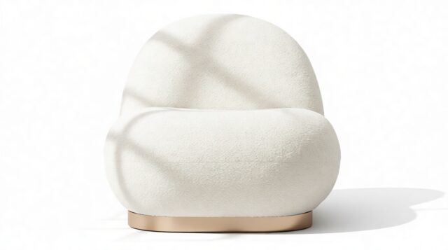 The Pacha – White Boucle, Lounge Chair