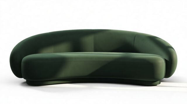 The Julep – Empress Green Velvet, Three Seater Sofa