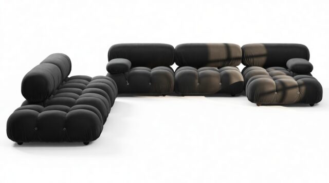 The Bellini – Black Velvet, Sectional (Large Left Corner)