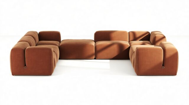 The Le Mura – Rust Chenille, Eight Seater (Left)