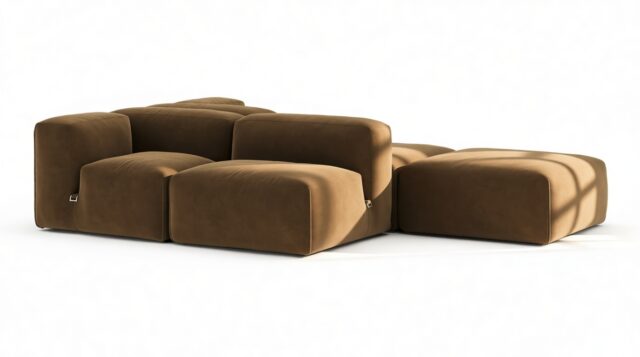 The Le Mura – Brown Vegan Suede, Dual Aspect (Right)