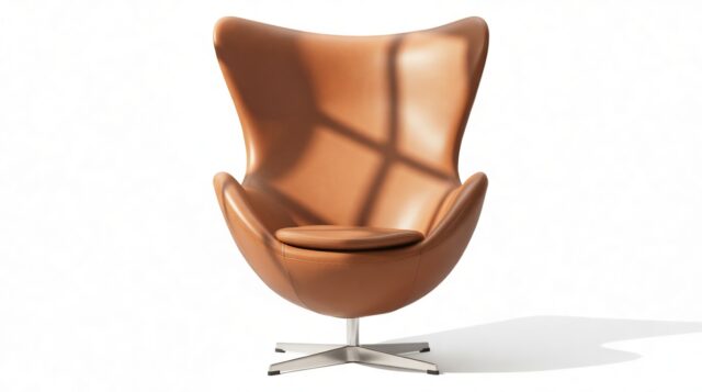 The Jacobsen – Tan Premium Leather, Lounge Chair