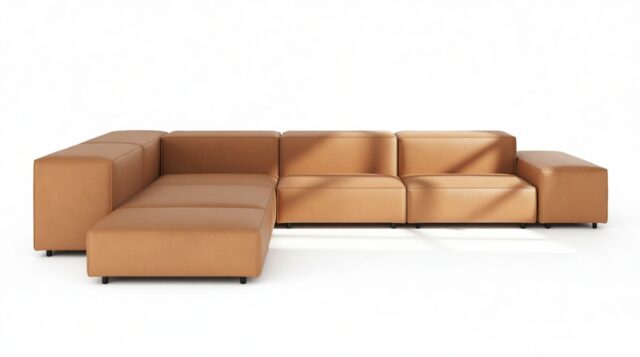 The Extrasoft – Tan Vegan Leather, Corner (Left)