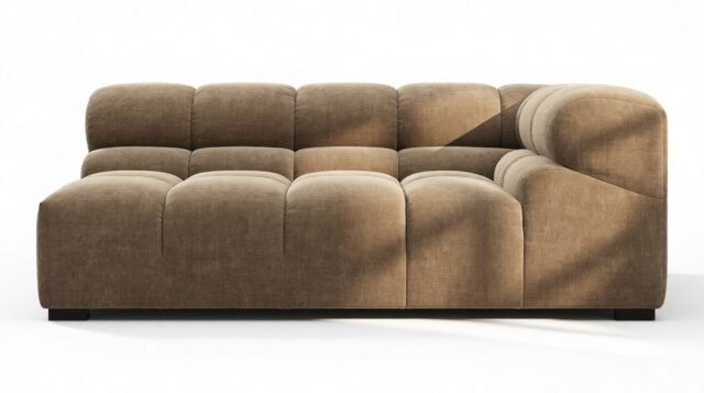 The Tufty – Cappuccino Brown Chenille, Extra Large Corner (Right)