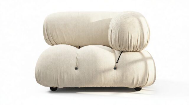 The Bellini Outdoor – Cream Chunky Performance Weave (Outdoor), Right Corner