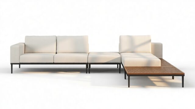 The Marzio – Shell Performance Weave, Sectional (Right Chaise)