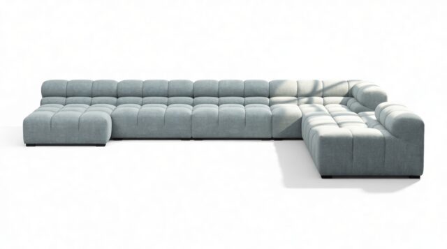 The Tufty – Cerulean Chenille, Extra Large Corner (Right) – Sectional