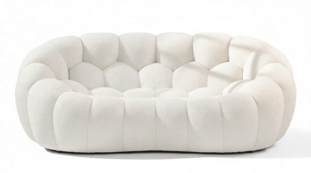 The Bubble – Cream Jersey, Two Seater Sofa