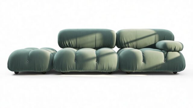 The Bellini – Jadeite Luxe Velvet, Open End Sofa (Left)