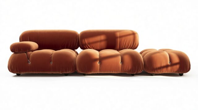 The Bellini – Spice Velvet, Open End Sofa (Right)