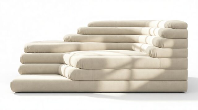 The Terrazza – Eggshell Vegan Suede, Right Arm