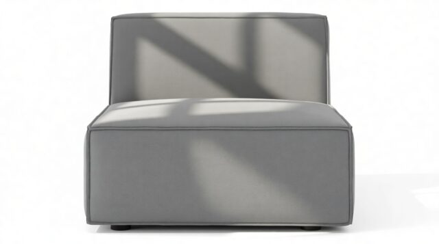 The Arlesia – Harbor Gray Flat Weave, Armless Module