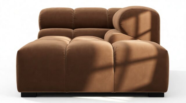 The Tufty – Mocha Velvet, Corner Half (Right)