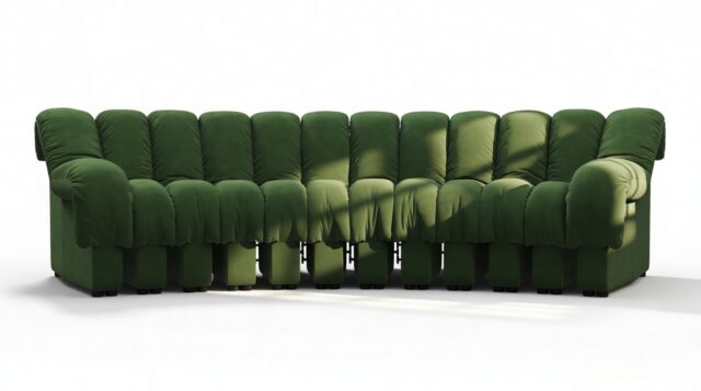 The DS 600 – Tarragon Vegan Suede, Three Seater Sofa