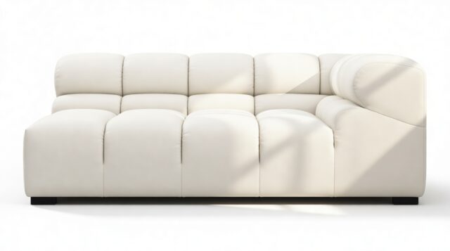 The Tufty Outdoor – Soft White Performance Weave (Outdoor), Extra Large Corner (Right)