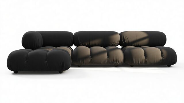 The Bellini – Black Performance Weave (Outdoor), Sectional (Left Chaise)