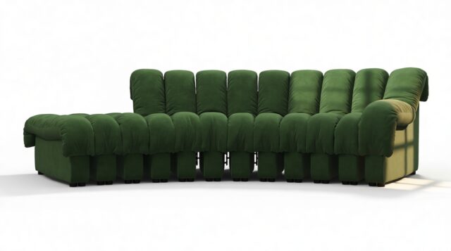 The DS 600 – Tarragon Vegan Suede, Small Open End Sofa, Left